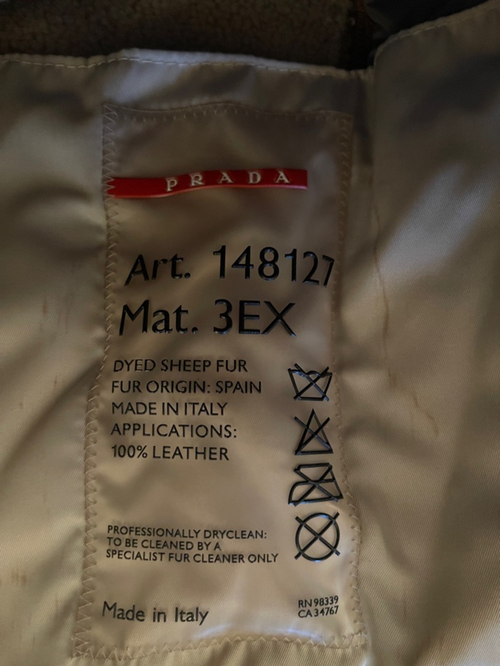 Prada Leather & Shearling Jacket - Picture 6 of 9